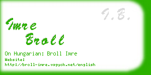 imre broll business card